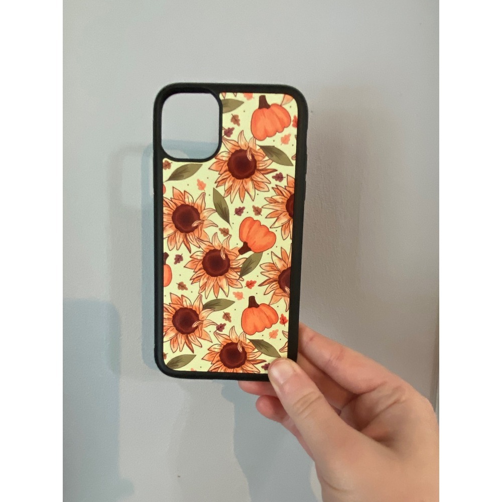 Phone Case iPhone 11 Unisex Multi Sunflower Pumpkin Fall Cottagecore Aesthetic
